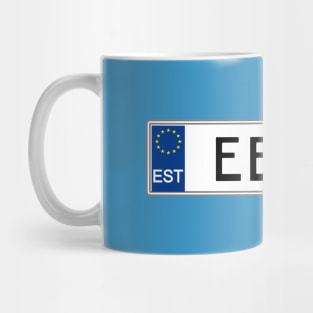 Estonia car license plate Mug